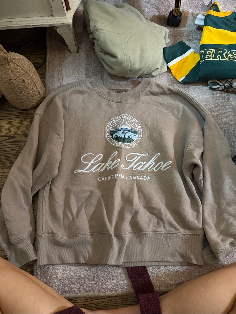 Abercrombie & fitch soft a&f collection - Lake Tahoe Crewneck Sweatshirt - Taupe